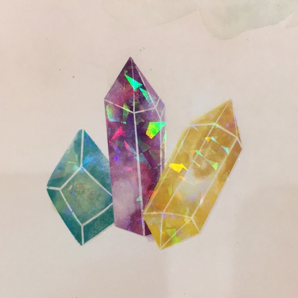 Colorful Holographic Gemstones Writers Journal NWT 175 lined pages - Picture 6 of 11